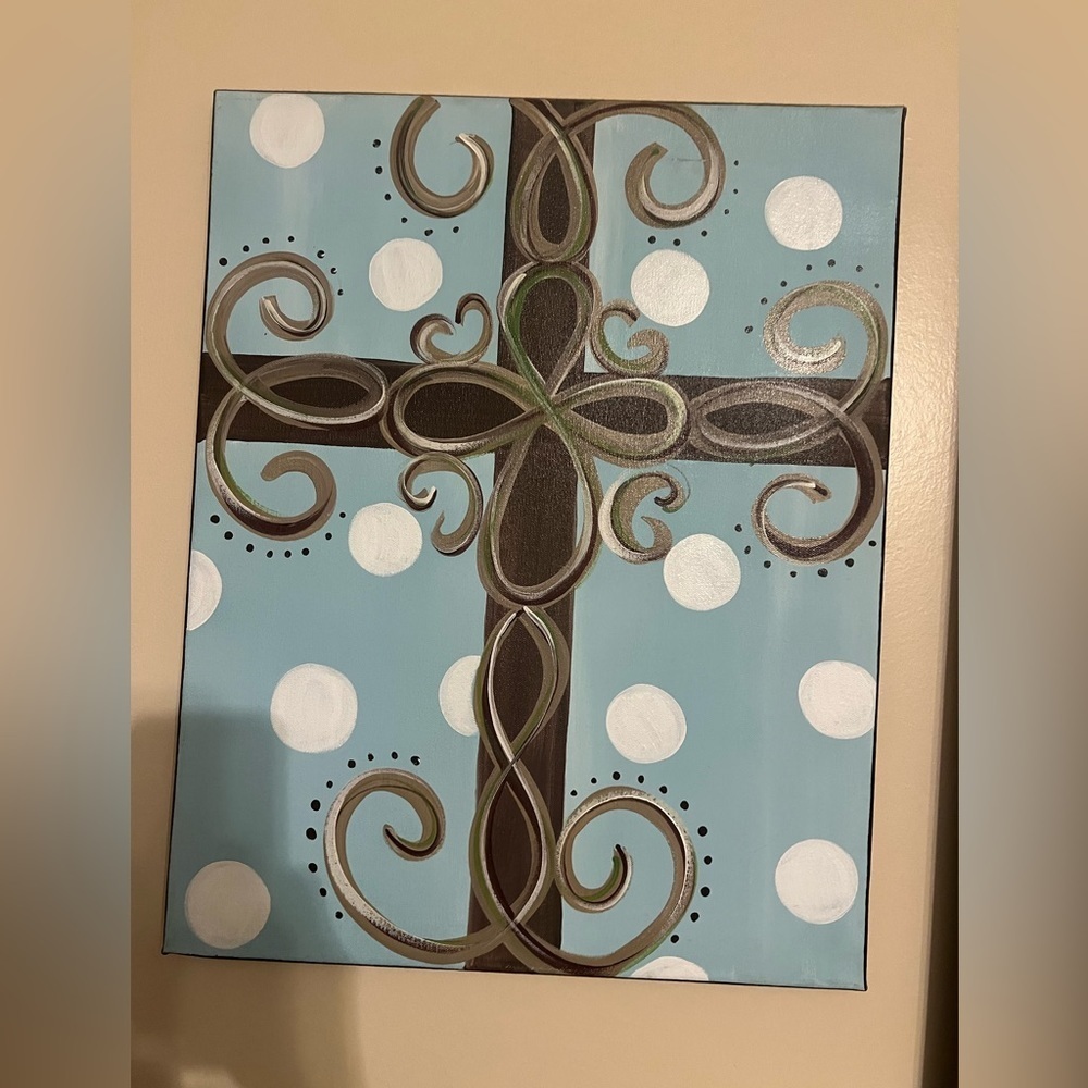 Beautiful hand painted cross